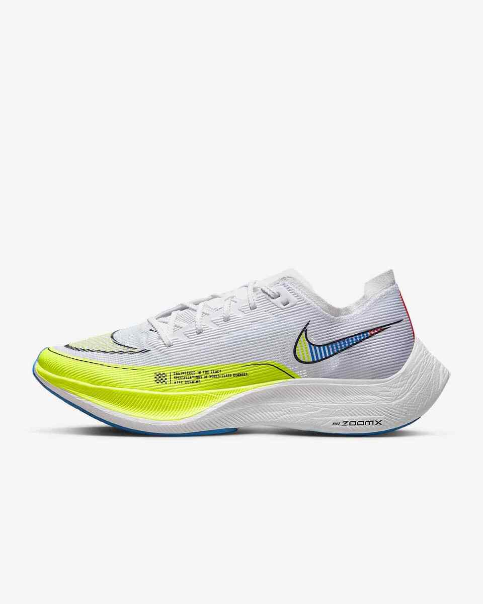 Size 10 - Nike ZoomX Vaporfly Next% 2 White Volt Racer Blue Size 10 - Nike ZoomX Vaporfly Next% 2 White Volt Racer Blue