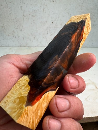 Stabilized Box Elder Burl Hybrid Pen Blank | SPB 452 - Picture 6 of 7