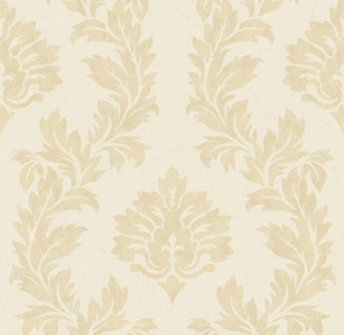 Vintage Classic Flocking Damask Design Print Wallpaper Roll 10m - Picture 1 of 1