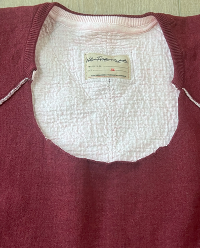 FREE PEOPLE WE THE FREE VALENTINE COMBO RED MIDNIGHT PULLOVER SWEATSHIRT TOP XL - Picture 5 of 10