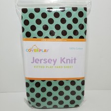 New Coverplay Jersey Knit Fitted Play Yard Sheet Polka Dots 100 Cotton