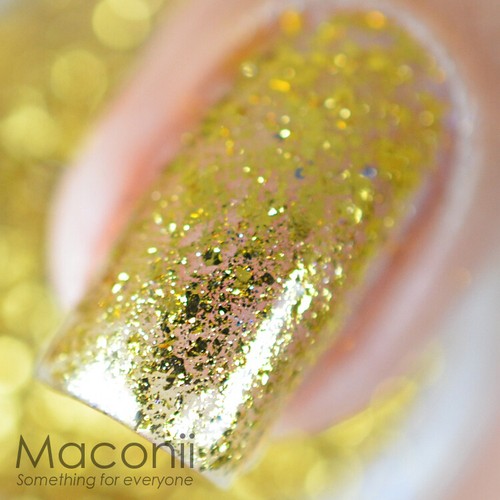 Mitty - Shattered Sands Powder - Metallic Gold Flakie Nail Polish - Picture 2 of 6