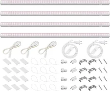 Barrina T5 Grow Light Full Spectrum 2FT 40W (4x10W) Plug and Play Plant Lamps