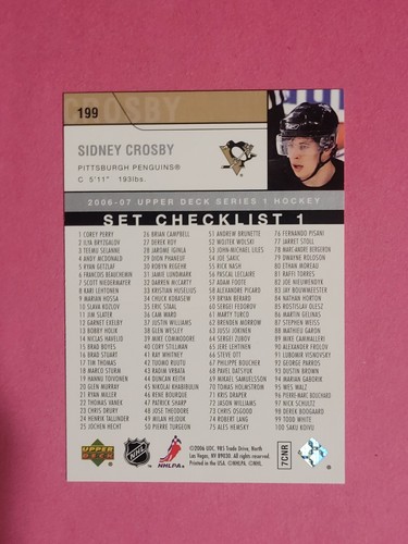 Sidney Crosby 2006-07 Upper Deck Base & Checklist 2nd Year Cards - NM or Better - Picture 11 of 12