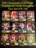2021 PANINI CHRONICLES DRAFT PICKS PRESTIGE YOU PICK COMPLETE YOUR SET #76-100