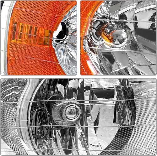 Headlight Assembly for 2002-2005 Dodge Ram 02 03 04 05 Pickup Truck Chrome Housi - Picture 5 of 9