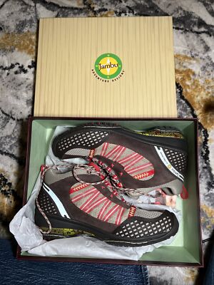 Jambu Vermont Women's M Shoes Brown Red Lace Ankle