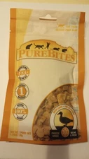 Lot of 4 PureBites Freeze-Dried Duck Liver Cat Treats 1.09 oz  100% Natural 4/24