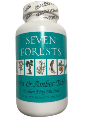 Seven Forests - Salvia & Amber Tablets / An Shen Ding Zhi  Pian, 250 Tablets