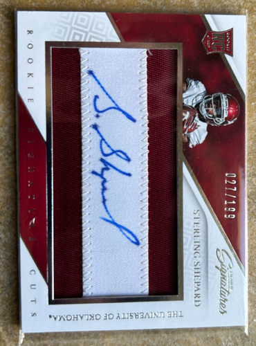 2016 Panini Prime Signatures - Rookie Signature Cuts Sterling Shepard #27 /199