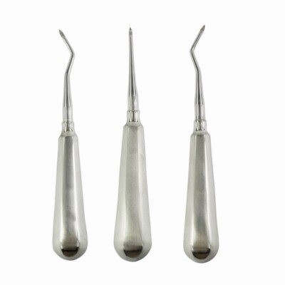 3Pcs Dental Surgery Teeth Extraction Root Tip Pick Elevators Right/Left/Straight