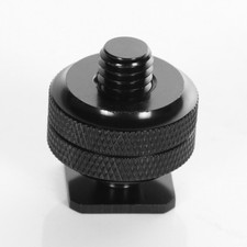 Hot Shoe to 3/8" Screw Adapter for Camera Hot Shoe Mount Double Nut Flash Holder