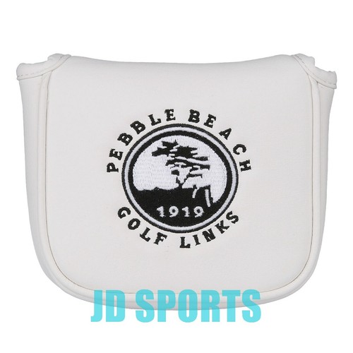 White Pebble Beach Golf Square Mallet Putter Head Cover for Center