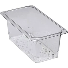 Cambro 35CLRCW135 Camwear Colander, 6-15/16" x 12-3/4" x 5"D, clear polycarbona