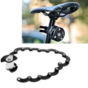Anti-Theft Lock Bicycle Motorcycle Bike Folding Chain Lock Steel Alloy