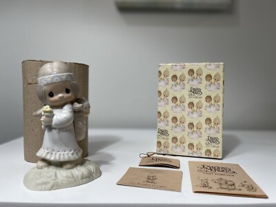 1977 Precious Moments His Burden Is Light Porcelain Figurine Native American