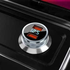 1Pz Caricabatteria USB Doppio Ricarica Rapida 3.0 Ricarica Rapida Strumento Ricarica Accessori Auto