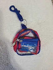 Vintage CHUCK E CHEESE Coin Token Ticket Mini Bag Backpack Keychain Holder