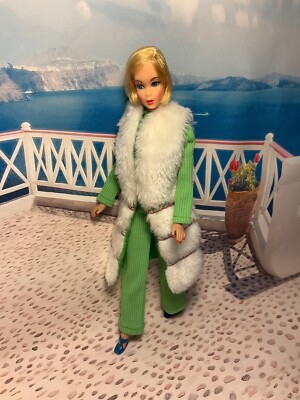 Vintage Barbie Jumpsuit Vest Wild Things#3439 MOD Shoes Some TLC