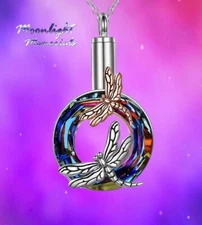 New Dragonflies Cremation Dragonfly Urn Keepsake Ashes Memorial Necklace