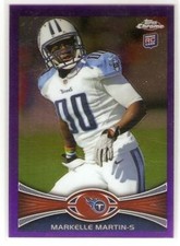 2012 TOPPS CHROME PURPLE REFRACTOR ROOKIE SERIAL #/499 MARKELLE MARTIN TITANS