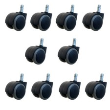 10 Pcs New Replacement Castor Wheels Computer Office Chair Caster 50mm 11mm Pin