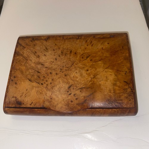 Antique Early 1800 Karelian Birch Wood Cigarette Box - Picture 3 of 10