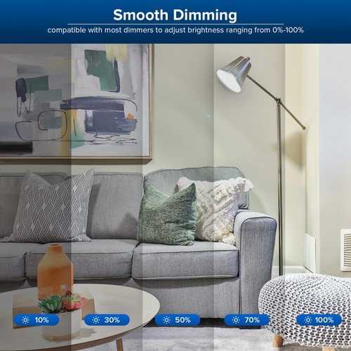 SANSI 2 Pack Dimmable LED Light Bulb 4000lm 27W=250W 5000K A21 E26 Daylight Lamp - Picture 2 of 9