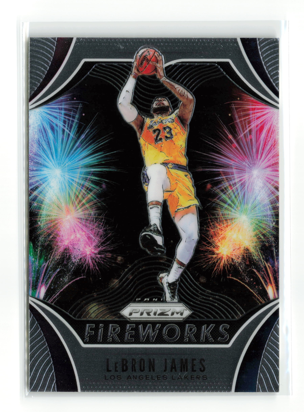 LEBRON JAMES #2 2019-20 PANINI PRIZM LAKERS FIREWORKS