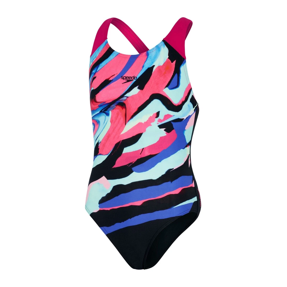 Speedo Girls Junior Digital Placement Splashback Swimsuit.SPEEDO
