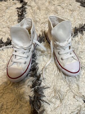 CONVERSE All Star Chuck Taylor Hi Top WHITE YOUTH Unise 3J253 Canvas  Sneakers