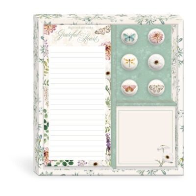 Punch Studio - Grateful Heart Notepads and Magnets Set