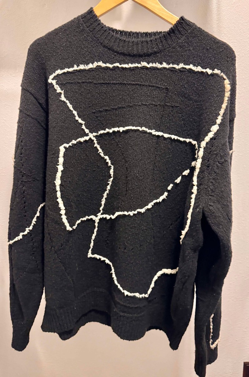 トップス yoke CONTINUOUS LINE EMBROIDERY SWEATER YOKE CONTINUOUS LINE EMBROIDERY SWEATER Size 3/L | eBay