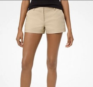 New Michael Kors Stretch Cotton Shorts, Khaki, size 4