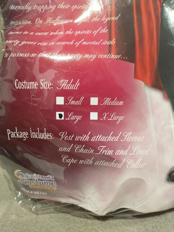 Мужской костюм для Хэллоуина Count Bloodthirst Vampire Dracula Large Curse of Mayhem  - Изображение 4 из 4