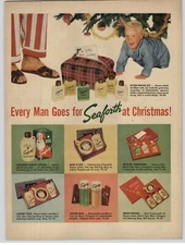 1959 Seaforth Shaving Lotion Mens Cologne Christmas Gift Set Vintage Print Ad 