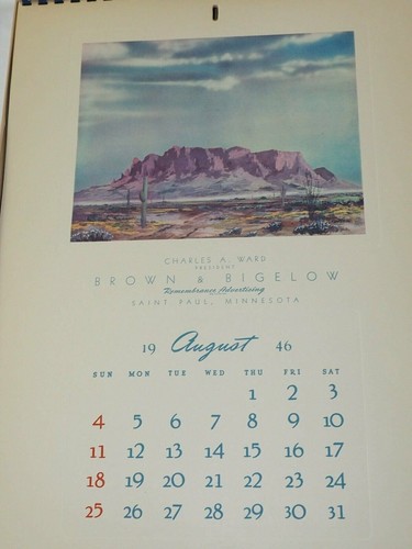 Rare Complete Oscar Strobel 1946 Brown & Bigelow Calendar Arizona MINT - Picture 9 of 12