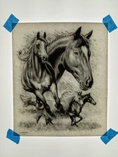 Authentic Vintage 90's Prancing Horse Heat Transfer Iron On NOS