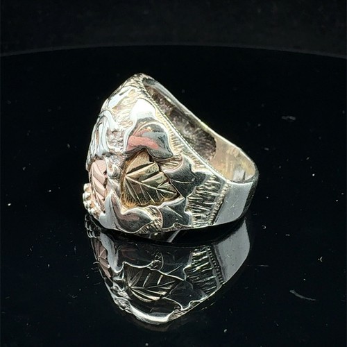 Vintage Coleman Co. 925 Sterling Silber Blackhills Gold Ring Gr:10 (WCP029382) - Bild 3 von 5