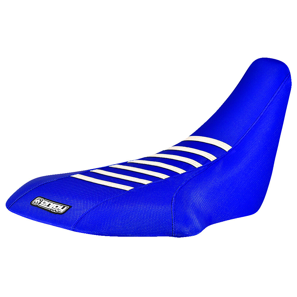 2003-2008 Suzuki LTZ 400 Z400 Gripper Seat Cover Blue/White Ribs