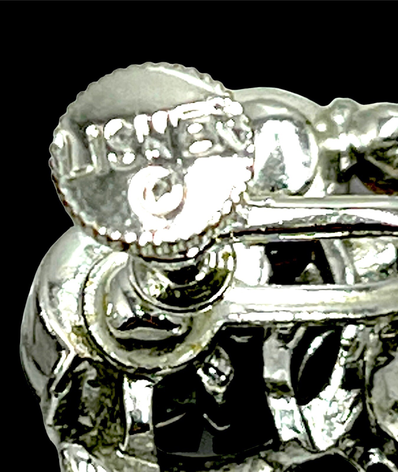 LISNER SILVER-TONE RUBY RED AB RHINESTONE FLOWER … - image 8