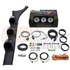 W7 Boost EGT Fuel PSI Gauges + Triple Pod for 86-93 Dodge Ram 1st Gen Cummins