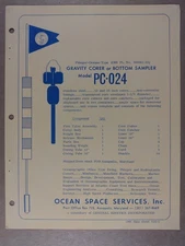 1964 Ocean Space Services PC-024 Gravity Corer Bottom Sampler vintage print Ad