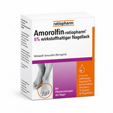 Amorolfin-ratiopharm 5% Nagellack gegen Nagelpilz 3ml / PZN 09199173