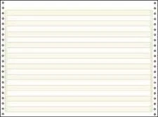 140, Dot Matrix Computer Paper, 14-7/8'' x 11'', 1/2'' Green Bar, 20# 1 Part,...