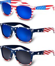3Pcs American Flag Sunglasses, 4Th of July Decor Party Accessories, Independence