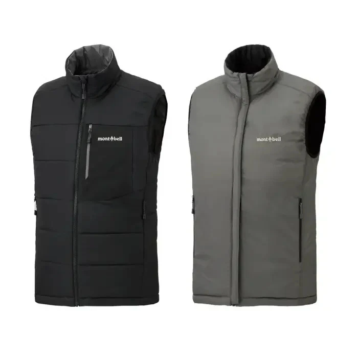 Montbell Medium insulated Thermawrap Reversable Men Vest - Black excellent image 3