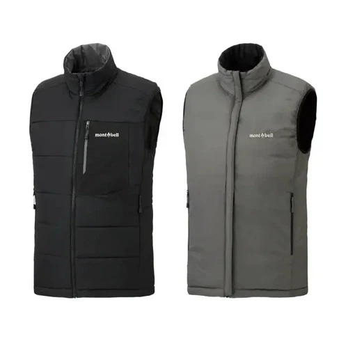 Montbell Medium insulated Thermawrap Reversable Men Vest - Black excellent image 3