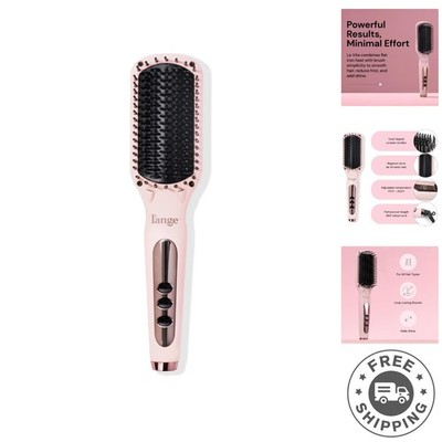 Blush Ceramic Straightening Brush - Effortless Frizz-Free Hair in Minutes