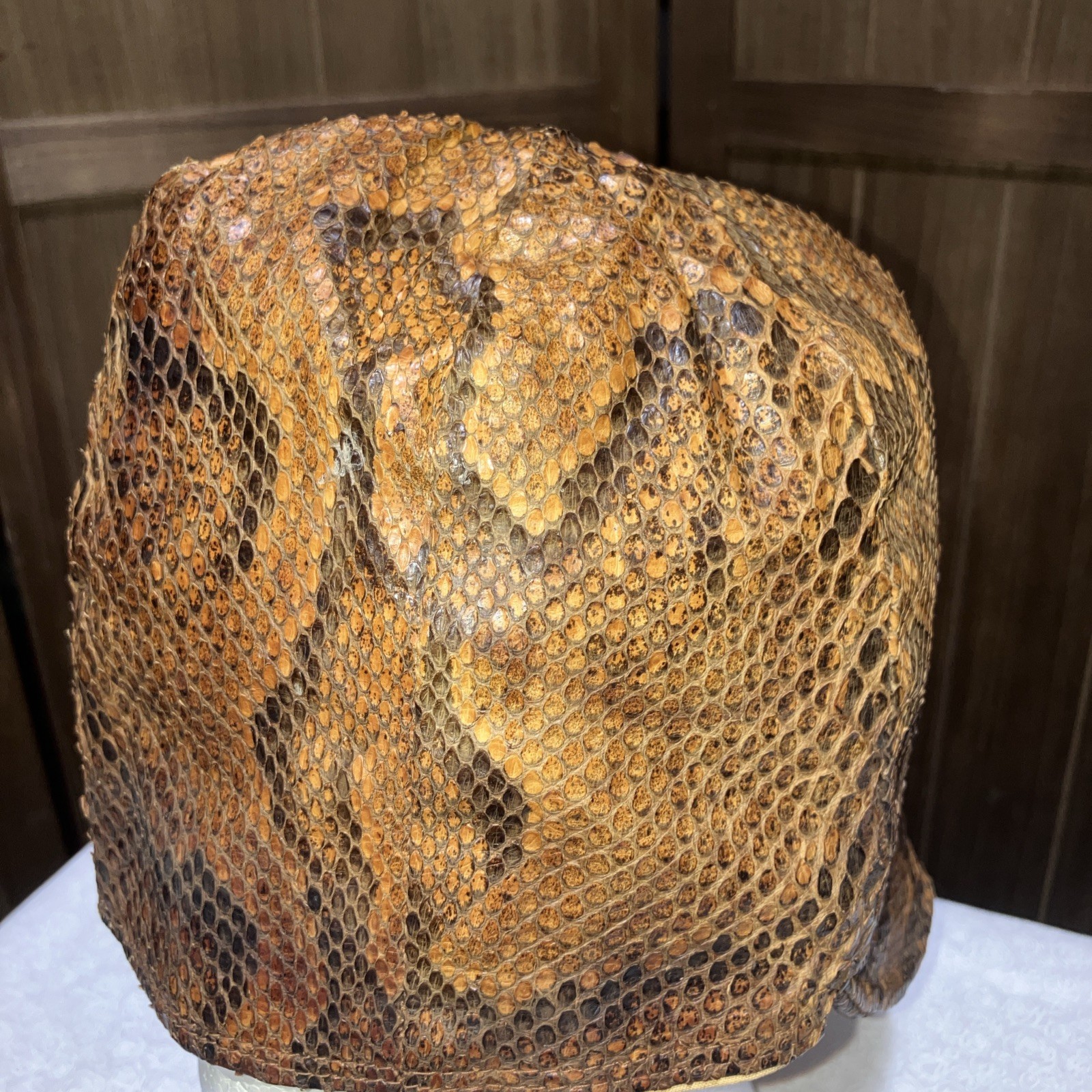 Genuine Python Snakeskin Baseball Cap With Sewn I… - image 7
